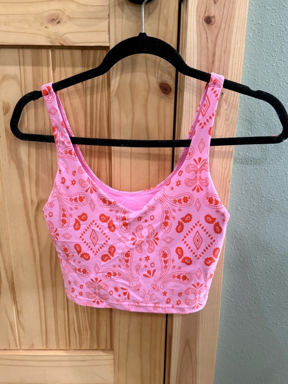 OFFLINE by Aerie Real Me Bandana Paisley Scoop Neck Crop Tank Top